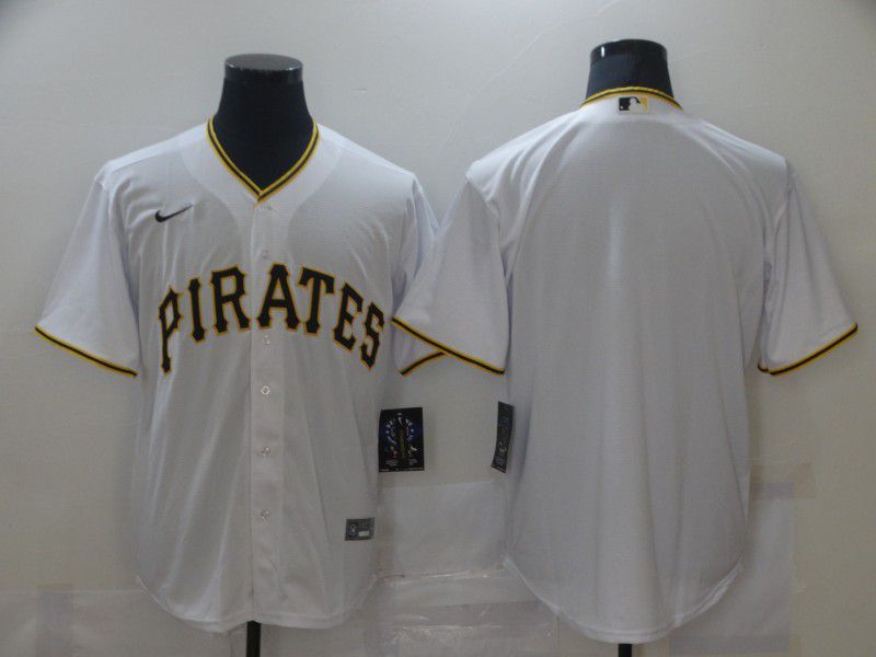 Men Pittsburgh Pirates Blank White Game Nike MLB Jerseys